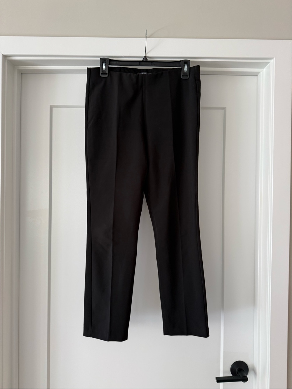 Adrianna Papell Black Straight-Leg Dress Pants